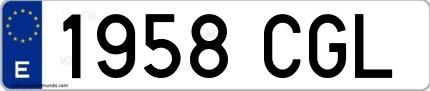 Ejemplo de matrícula española 1958 CGL