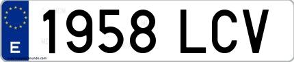 Ejemplo de matrícula española 1958 LCV