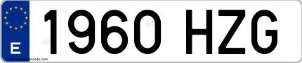 Ejemplo de matrícula española 1960 HZG