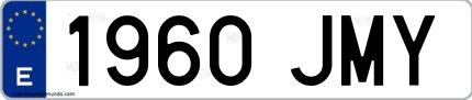 Ejemplo de matrícula española 1960 JMY