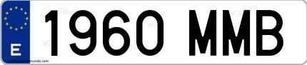 Ejemplo de matrícula española 1960 MMB