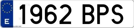 Ejemplo de matrícula española 1962 BPS