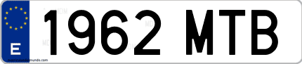 Ejemplo de matrícula de coche ordinaria 1962 MTB