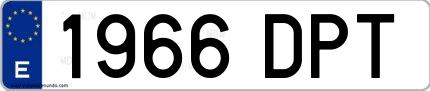 Ejemplo de matrícula española 1966 DPT