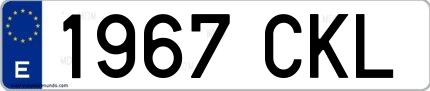 Ejemplo de matrícula española 1967 CKL