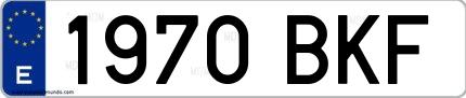 Ejemplo de matrícula española 1970 BKF