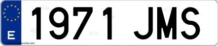 Ejemplo de matrícula española 1971 JMS
