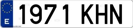 Ejemplo de matrícula española 1971 KHN