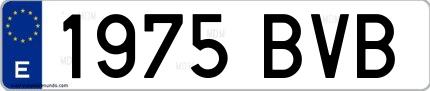 Ejemplo de matrícula española 1975 BVB