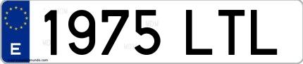 Ejemplo de matrícula española 1975 LTL