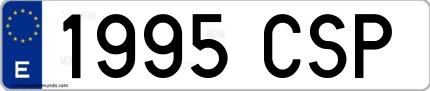 Ejemplo de matrícula española 1995 CSP