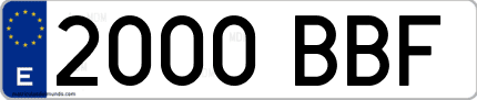 Primera matrícula de coche de Salamanca en el año 2000 del nuevo sistema