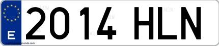 Ejemplo de matrícula española 2014 HLN