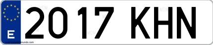 Ejemplo de matrícula española 2017 KHN