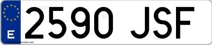 Ejemplo de matrícula española 2590 JSF