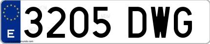 Ejemplo de matrícula española 3205 DWG