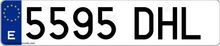 Ejemplo de matrícula española 5595 DHL