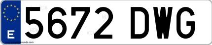Ejemplo de matrícula española 5672 DWG