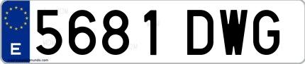 Ejemplo de matrícula española 5681 DWG