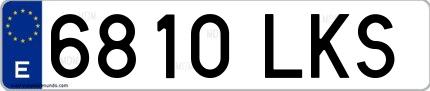 Ejemplo de matrícula española 6810 LKS