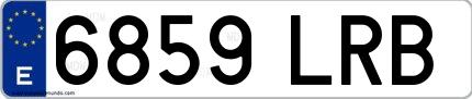 Ejemplo de matrícula española 6859 LRB