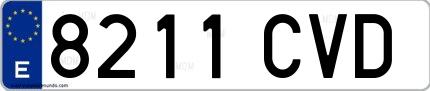 Ejemplo de matrícula española 8211 CVD