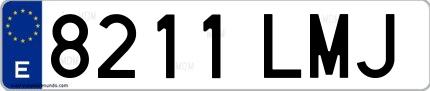 Ejemplo de matrícula española 8211 LMJ