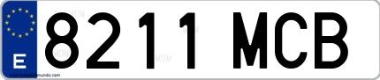 Ejemplo de matrícula española 8211 MCB