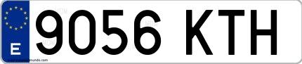 Ejemplo de matrícula española 9056 KTH