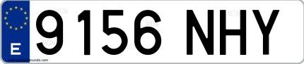 Ejemplo de matrícula española 9156 NHY