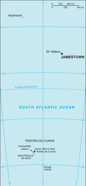 Mapa de Isla Ascensión político actualizado