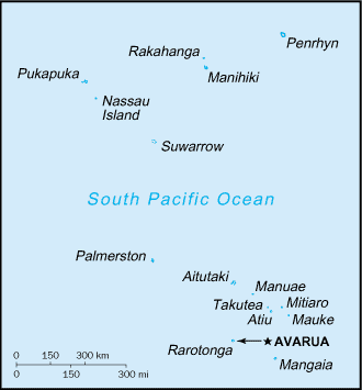 Mapa de Islas Cook político actualizado