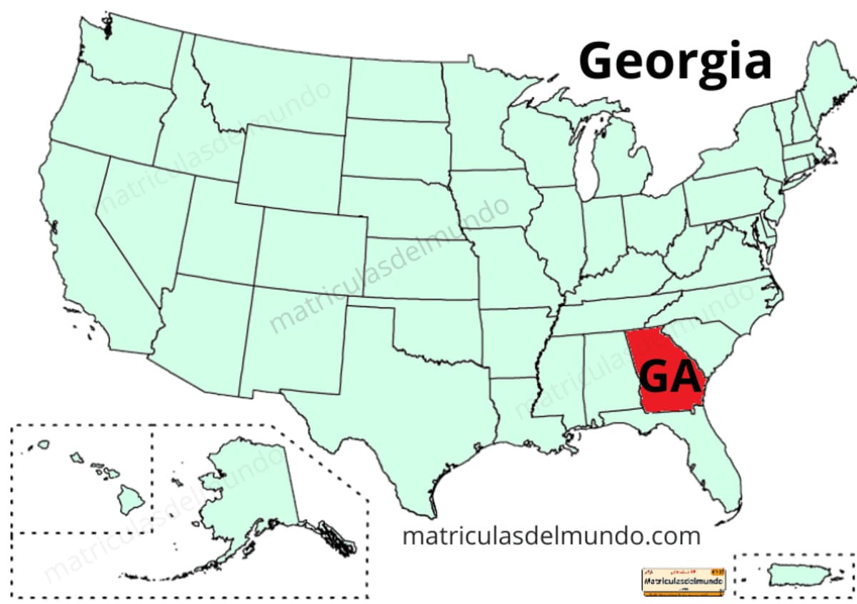 Updated political map of USA - Georgia