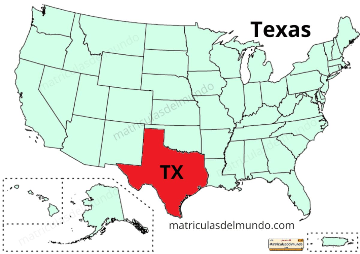 Updated political map of USA - Texas