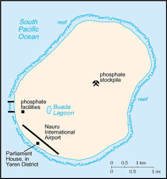 Mapa de Nauru político actualizado