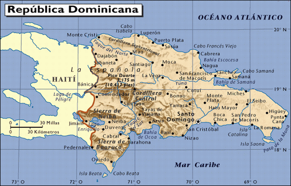 Mapa de República Dominicana político actualizado