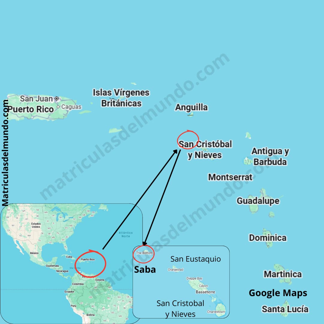 Mapa de Saba político actualizado