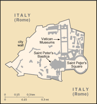 Mapa de Vaticano político actualizado