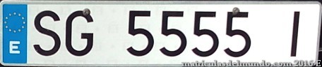 matricula de coche española de segovia actual grafia normal 5555