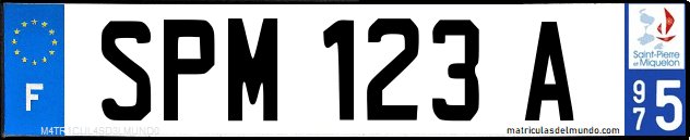 Saint Pierre and Miquelon car license plate