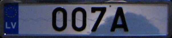 Matrícula personalizada de Letonia imagen coche