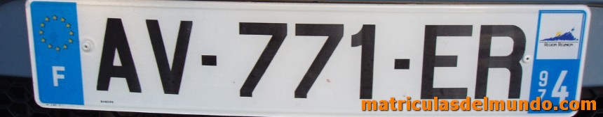 matrícula actual de Francia de Réunion 974