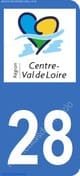Logo departamento Eure-et-Loir 28 matrícula Francia