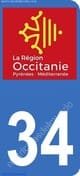 Logo departamento Hérault 34 matrícula Francia