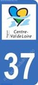 Logo departamento Indre-et-Loire 37 matrícula Francia