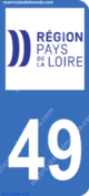 Logo departamento Maine-et-Loire 49 matrícula Francia