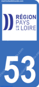 Logo departamento Mayenne 53 matrícula Francia