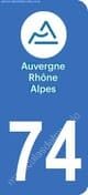 Logo departamento Haute-Savoie 74 matrícula Francia