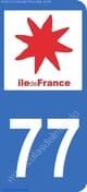 Logo departamento Seine-et-Marne 77 matrícula Francia