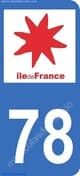 Logo departamento Yvelines 78 matrícula Francia